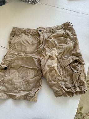 Lucky Brand Men's Khaki Cargo Shorts - Lightweight Casual Summer Short